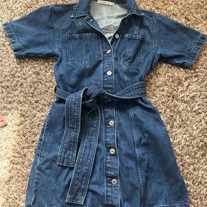 Abercrombie & Fitch Dark Blue Denim Shirt